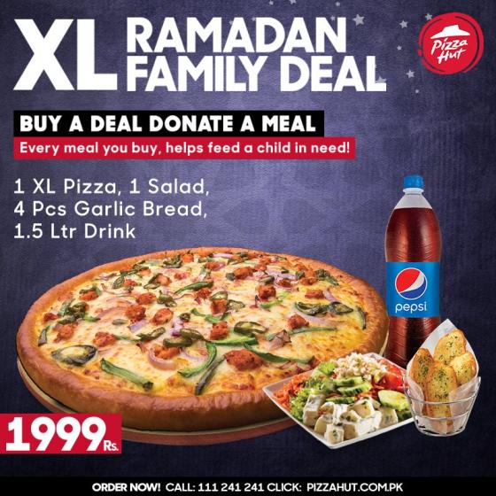 Pizza Hut XL Ramadan Family Iftar Deal for Rs 1,999 only What's On Sale